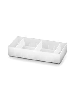 Unibox - 3 Adjustable Compartments Frosted Transparent Storage Tray