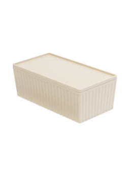 Inabox - Beige BPA Free Ripple Storage Box with Lid