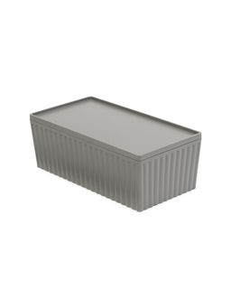 Inabox - Grey BPA Free Ripple Storage Box with Lid