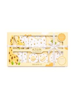 A.T.U.N. - 100% Cotton Premium Yellow Newborn Baby Gift Set (13 Pieces)