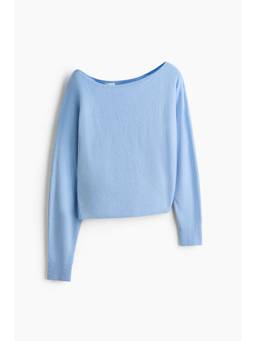 H&M - Women Blue Boat Neck Jumper