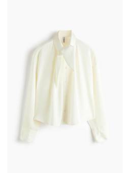 H&M - Women White Scarf-Collar Shirt