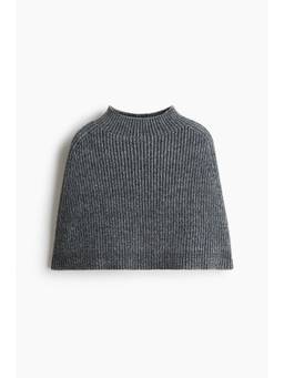 H&M - Women Grey Rib-Knit Cape