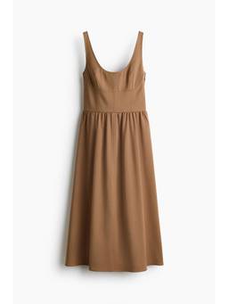 H&M - Women Beige Flared-Skirt Dress