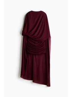 H&M - Women Red Draped Cape Dress