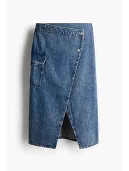 H&M - Women Blue Denim Wrap Skirt