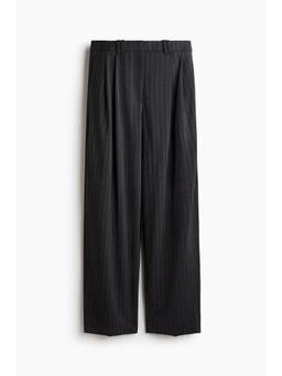 H&M - Women Grey Wide Tailored Trousers