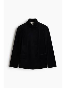 H&M - Women Black Oversized Velvet Blazer