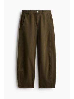 H&M - Women Green Barrel Regular Waist Jeans
