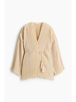 H&M - Women Cream Plesac Wrap Blouse