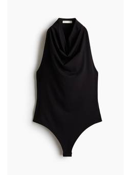 H&M - Women Black Cowl-Neck Bodysuit