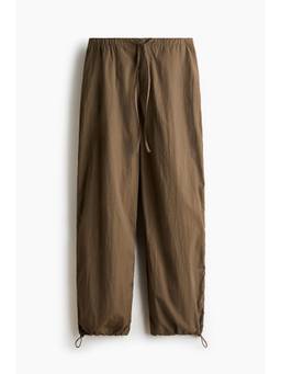 H&M - Women Beige Nylon Parachute Trousers