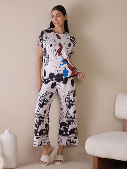 Sweet Dreams - Women Multi-Color Printed T-Shirt with Pyjama (Set of 2)