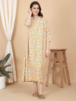 Sweet Dreams - Women Multi-Color Floral Nightdress