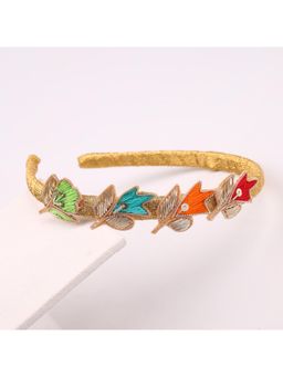 Choko - Girls Multi-Colour Thread & Gold Base Embroidered Hair Band – Ethnic Wear, Festival & Weddings