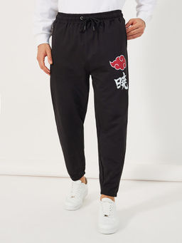 Styli - Men Naruto Shippuden Graphic Character Oversized Fit Joggers