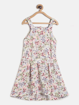 Tales & Stories - Girls Rayon Multi Floral Dress