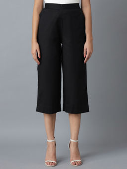 Elleven - Black Calf Length Culottes