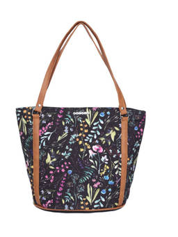 Astrid - Multi Color Leaf Print Shopper Bag