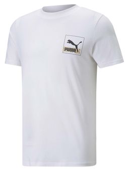 Puma - Brand Love Metallic Logo Mens White T-shirt