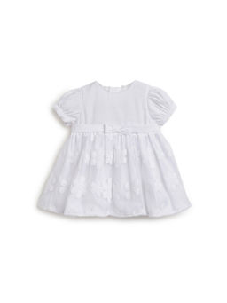 Chicco - Girls White Floral Woven Dress