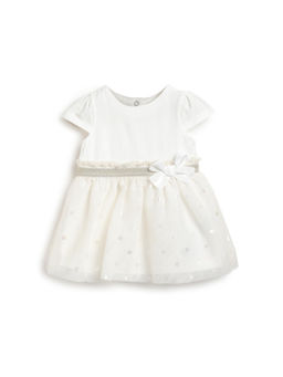 Chicco - Girls Light Natural Embellished Knitted Dress