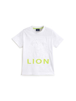 Chicco - Boys White Printed Knitted T-Shirt
