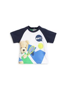 Chicco - Boys White & Blue Printed Knitted T-Shirt