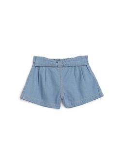 Chicco - Girls Light Blue Solid Shorts