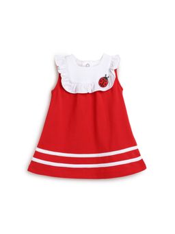 Chicco - Girls White & Red Knitted Dress