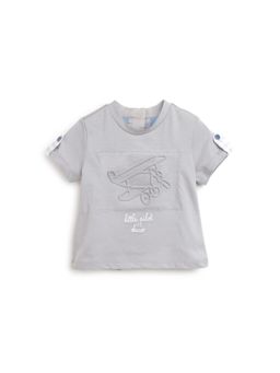 Chicco - Boys Grey Graphic Knitted T-Shirt