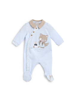 Chicco - Boys Light Blue Embroidered Babysuit