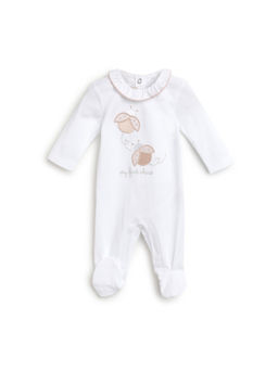 Chicco - Girls White Knitted Babysuit