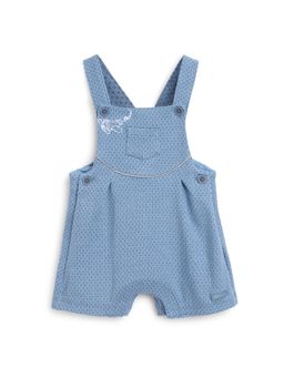 Chicco - Boys Light Blue Printed Short Dungaree