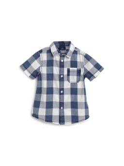 Chicco - Boys Blue Checkered Woven Shirt