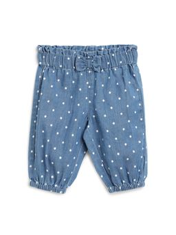 Chicco - Girls Light Blue Woven Long Trousers