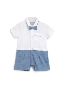 Chicco - Boys Printed Blue Knitted Romper