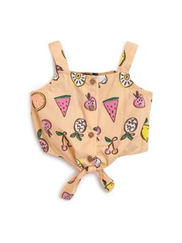 Chicco - Girls Orange Printed Woven Top