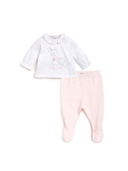 Chicco - Girls Light Pink Knitted T-Shirt with Leggings (Set of 2)