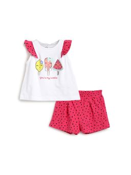 Chicco - Girls White Top with Pink Shorts (Set of 2)