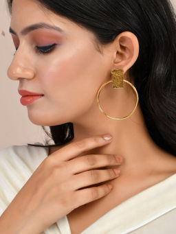 Silvermerc Designs - Western Gold Hoop Earrings