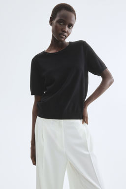 H&M - Women Black Fine-Knit Top