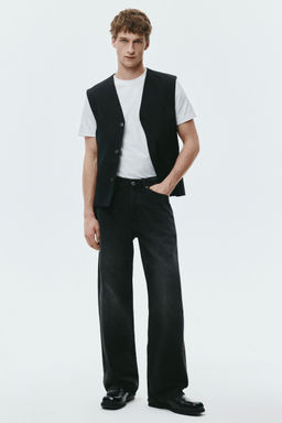 H&M - Men Black Loose Straight Jeans
