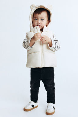 H&M - Boys & Girls Beige Hooded Puffer Gilet