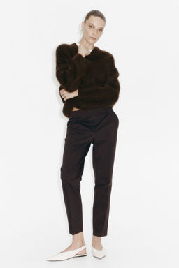 H&M - Women Brown Cigarette Trousers