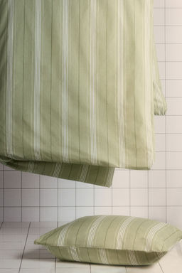 H&M - Green Cotton Percale Single Duvet Cover Set