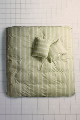 H&M - Green Cotton Percale Double/King Duvet Cover Set