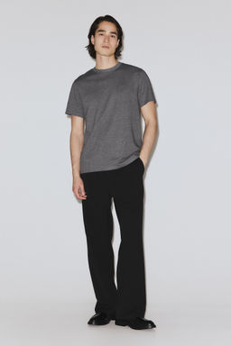 H&M - Men Black Four-Way Stretch Wide Pull-On Trousers