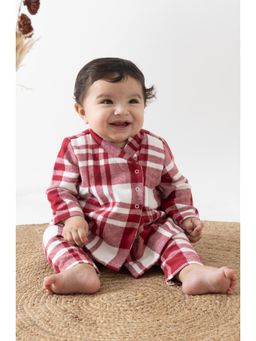 TIBER TABER - Unisex Jolly Good Flexi Kimono Red Co Ord (Set of 3)