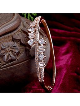 Karatcart - Rose Gold Plated AD Studded Bracelet for Women